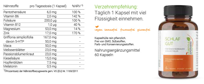 SCHLAF GUT - Für einen normalen Schlafzyklus