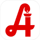 Ein roter, stilisierter Buchstabe „A“, dessen oberer Teil aus einem Lampensymbol besteht, sowie der Schriftzug „Laurentius Apotheke Imst“ in Rot auf weißem Hintergrund.